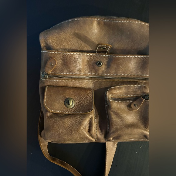 Roots Brown Genuine Leather Crossbody Bag - Picture 5 of 5